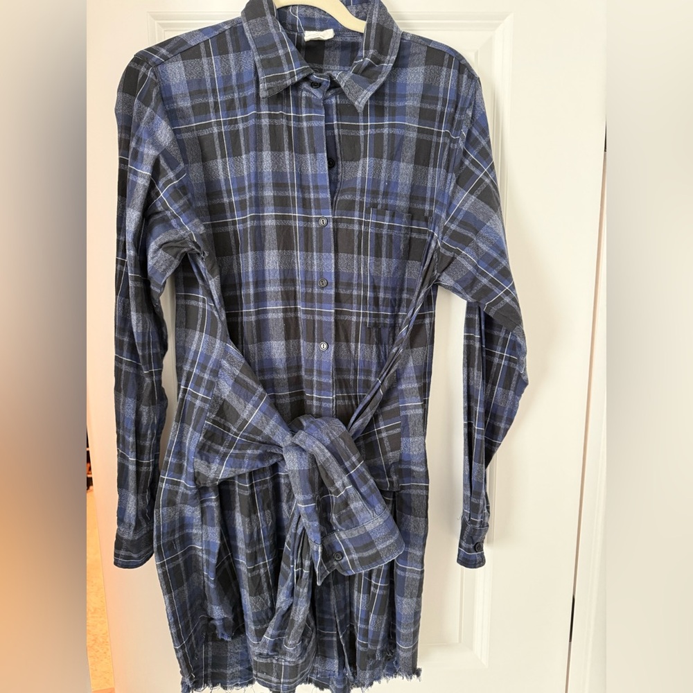 By Together Navy and Black Plaid Shirt